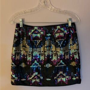 Forever 21 Multicolor Full Sequin Mini Skirt